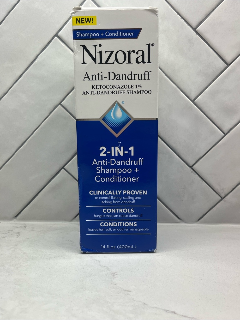 2-in-1 Anti-Dandruff Shampoo + Conditioner - Blue/White